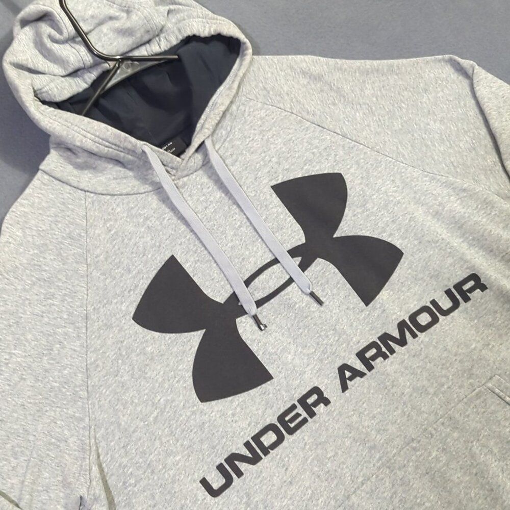 Under Armour Hoodie Men's XL Gray Rival Fleece Hooded Sweatshirt Activewear
